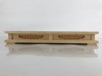 Japanese Wooden Flower Vase Stand Vtg Carved Display Kadai Board Ikebana WT508