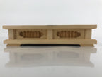 Japanese Wooden Flower Vase Stand Vtg Carved Display Kadai Board Ikebana WT509
