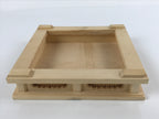 Japanese Wooden Flower Vase Stand Vtg Carved Display Kadai Board Ikebana WT509