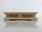 Japanese Wooden Flower Vase Stand Vtg Carved Display Kadai Board Ikebana WT510