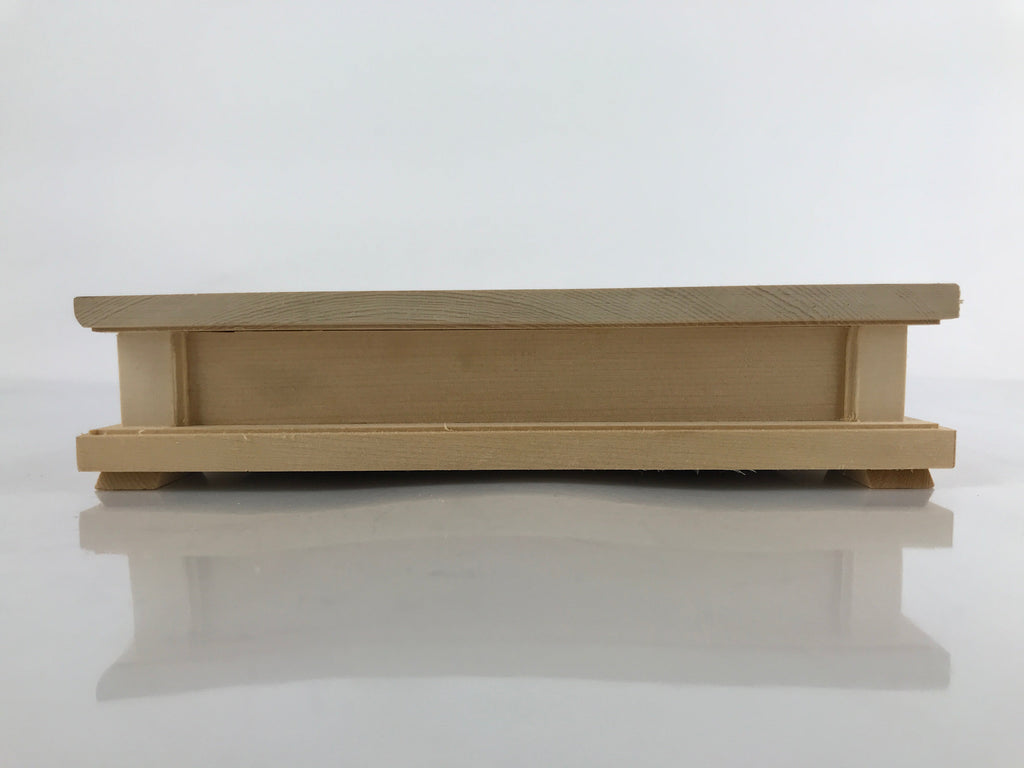 Japanese Wooden Flower Vase Stand Vtg Carved Display Kadai Board Ikebana WT510