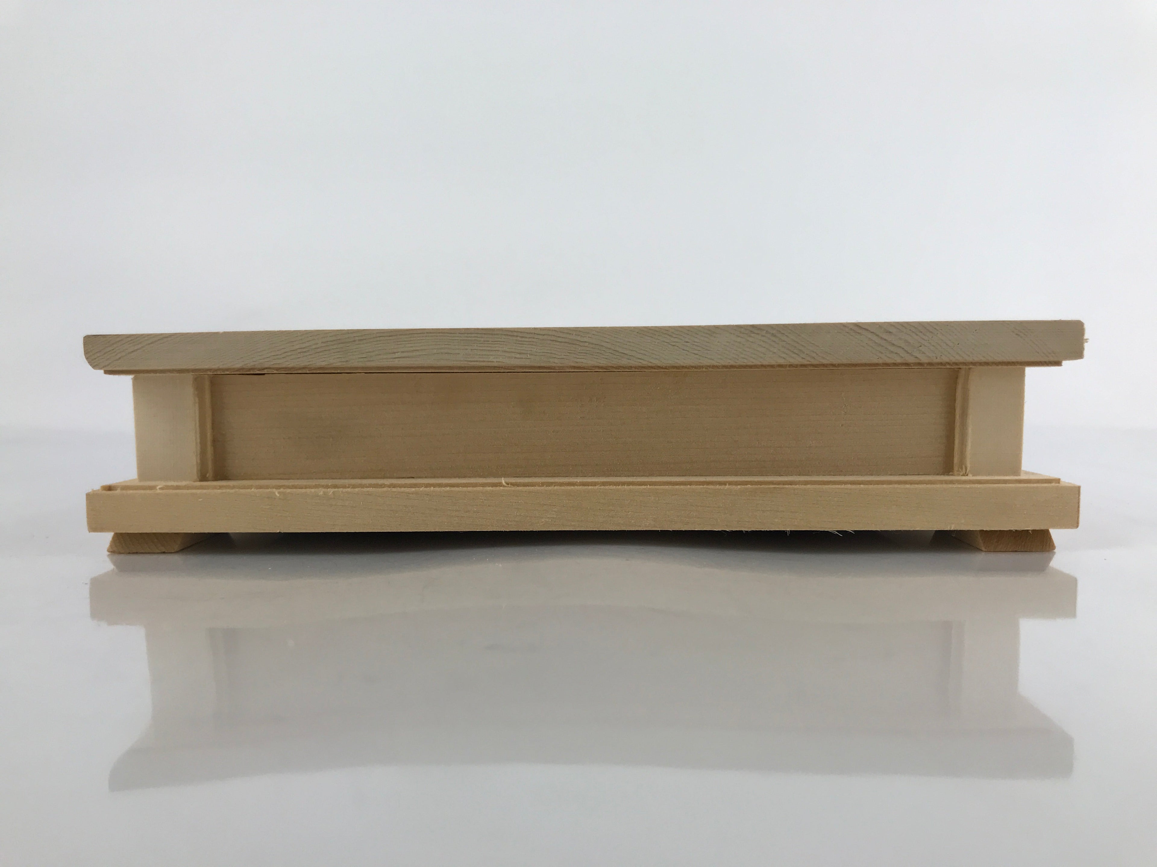 Japanese Wooden Flower Vase Stand Vtg Carved Display Kadai Board Ikebana WT510