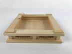 Japanese Wooden Flower Vase Stand Vtg Carved Display Kadai Board Ikebana WT510