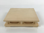 Japanese Wooden Flower Vase Stand Vtg Carved Display Kadai Board Ikebana WT511