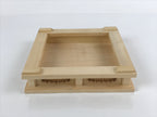 Japanese Wooden Flower Vase Stand Vtg Carved Display Kadai Board Ikebana WT511