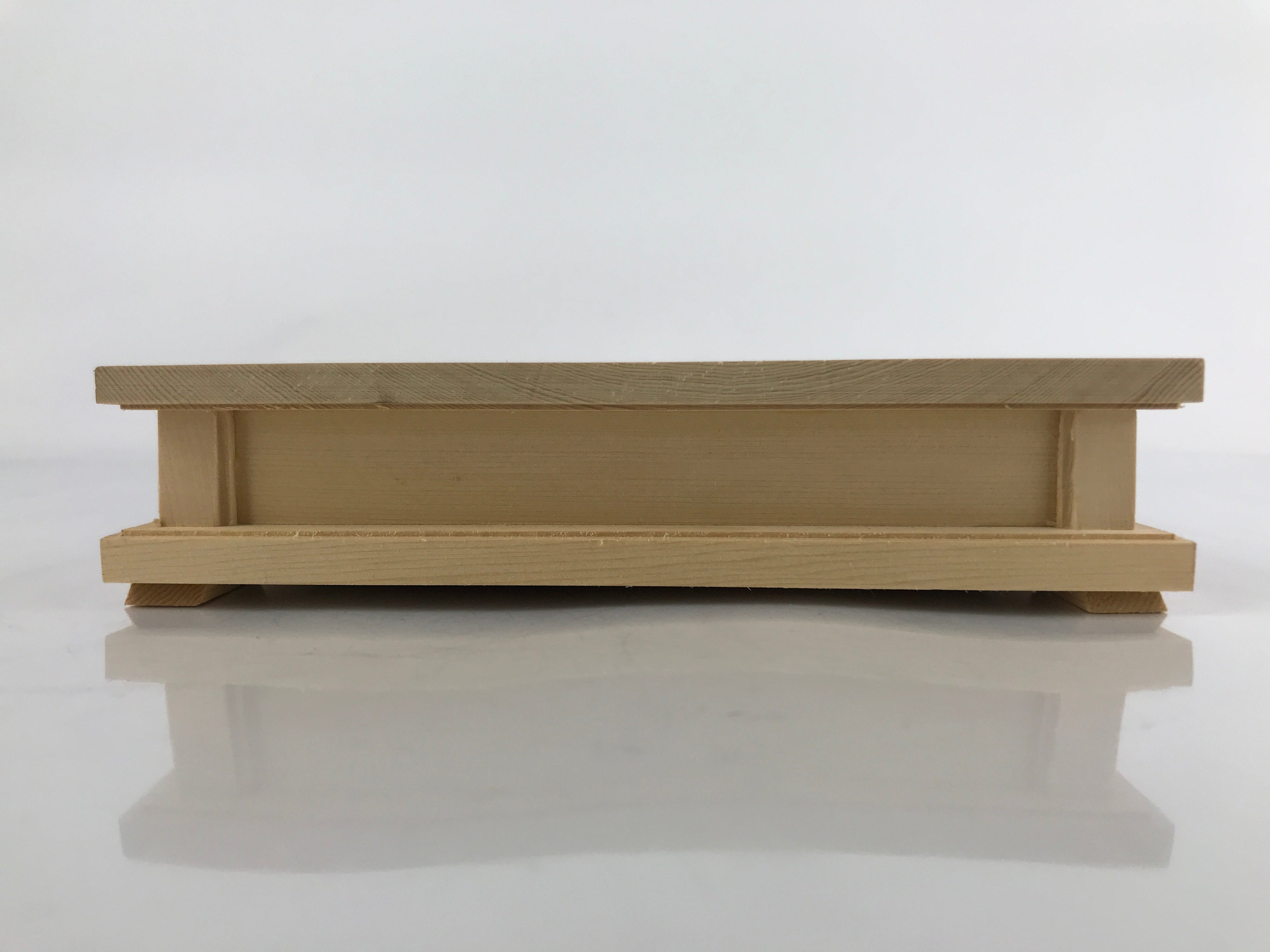 Japanese Wooden Flower Vase Stand Vtg Carved Display Kadai Board Ikebana WT512