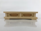 Japanese Wooden Flower Vase Stand Vtg Carved Display Kadai Board Ikebana WT513