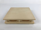 Japanese Wooden Flower Vase Stand Vtg Carved Display Kadai Board Ikebana WT513