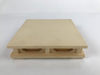 Japanese Wooden Flower Vase Stand Vtg Carved Display Kadai Board Ikebana WT514