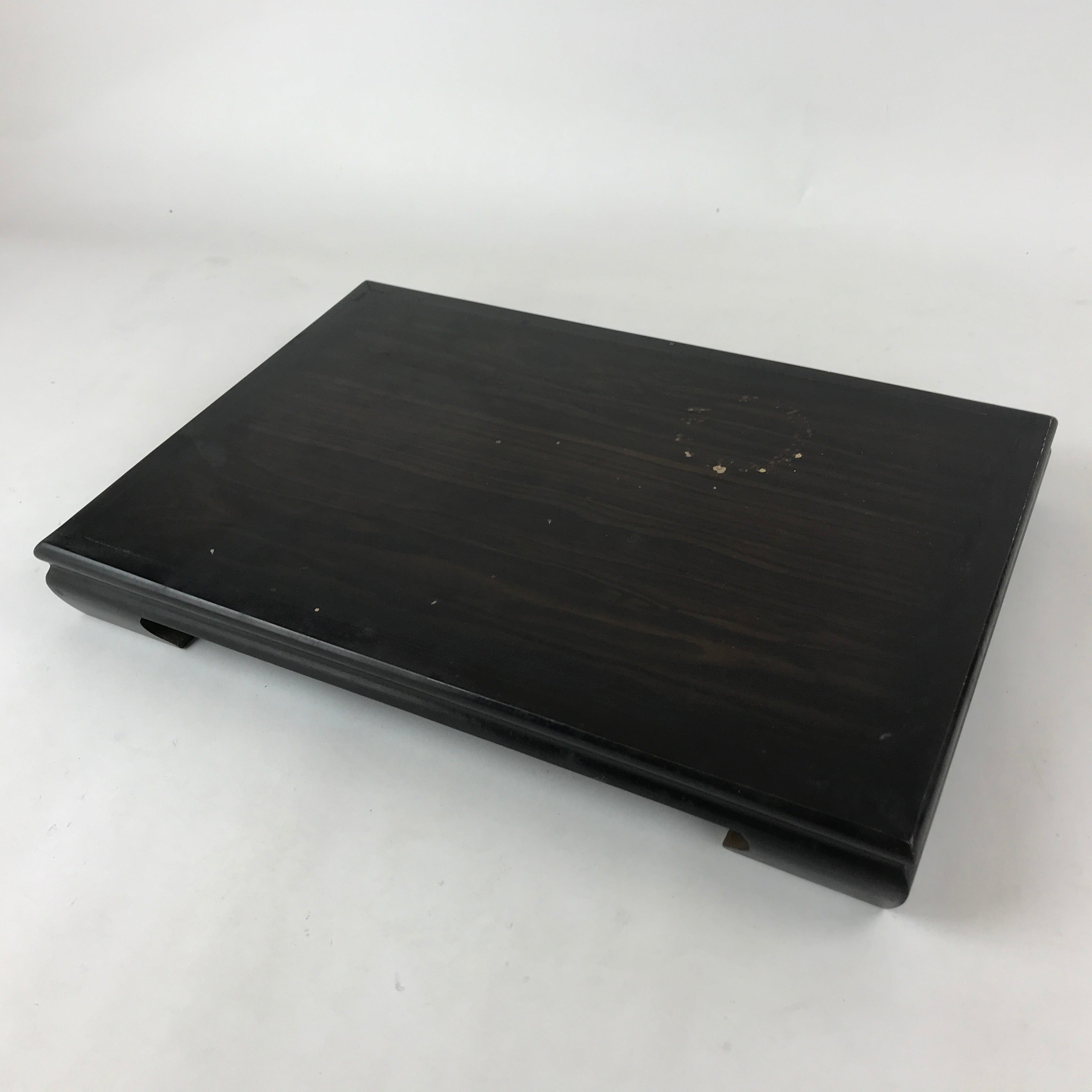 Japanese Wooden Flower Vase Stand Vtg Classic Kadai Board Ikebana Bonsai WT478