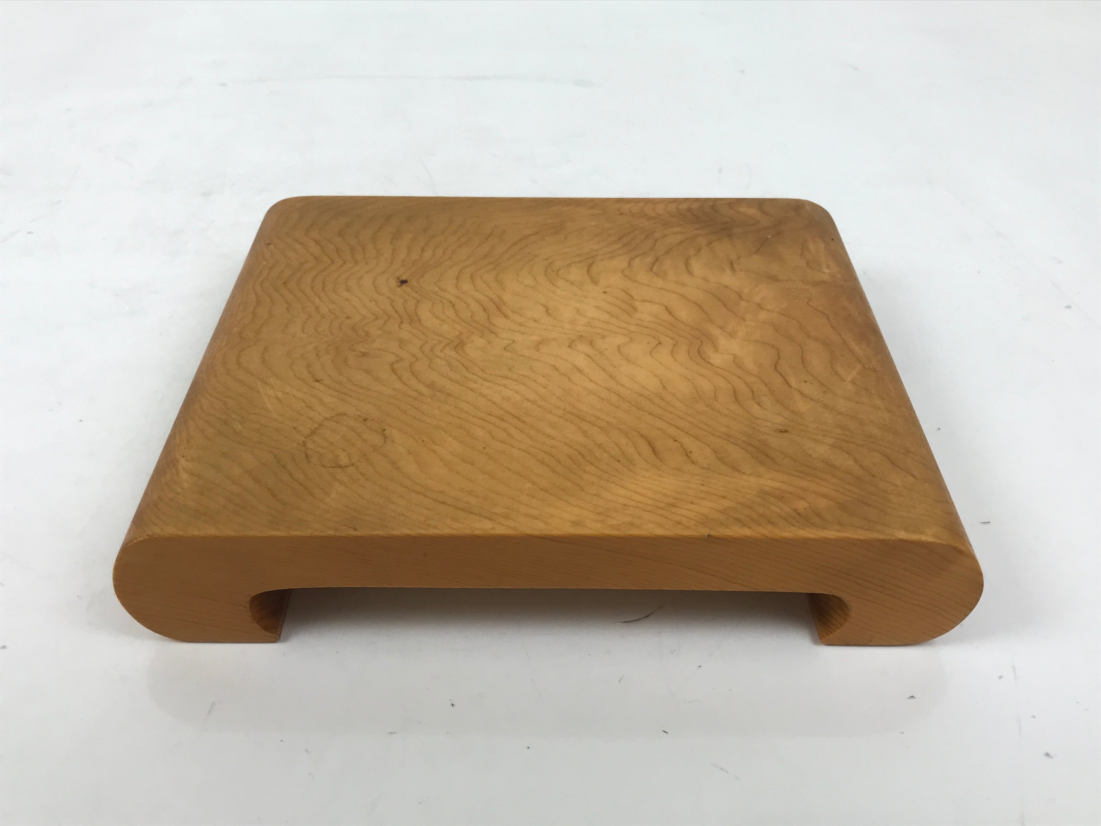Japanese Wooden Flower Vase Stand Vtg Classic Kadai Board Ikebana Bonsai WT565