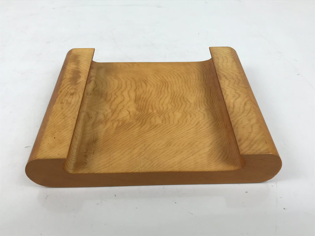 Japanese Wooden Flower Vase Stand Vtg Classic Kadai Board Ikebana Bonsai WT565
