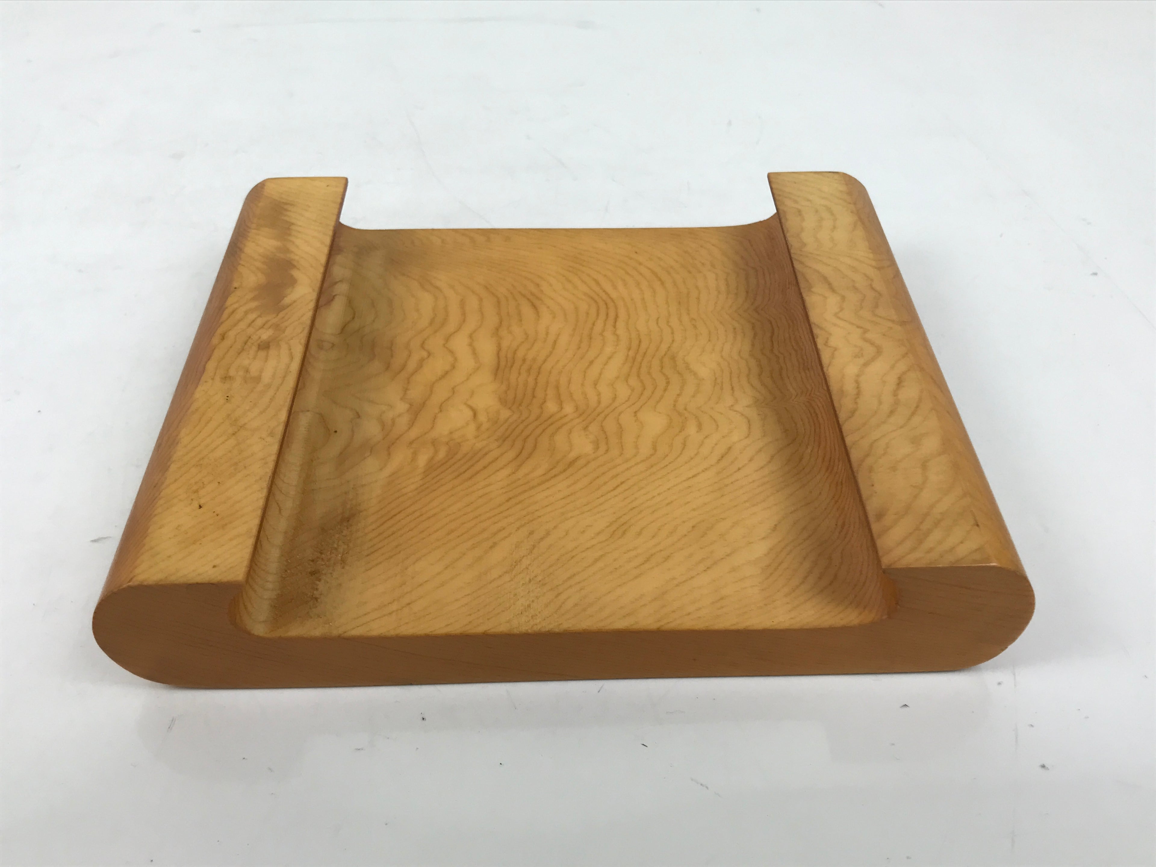 Japanese Wooden Flower Vase Stand Vtg Classic Kadai Board Ikebana Bonsai WT565