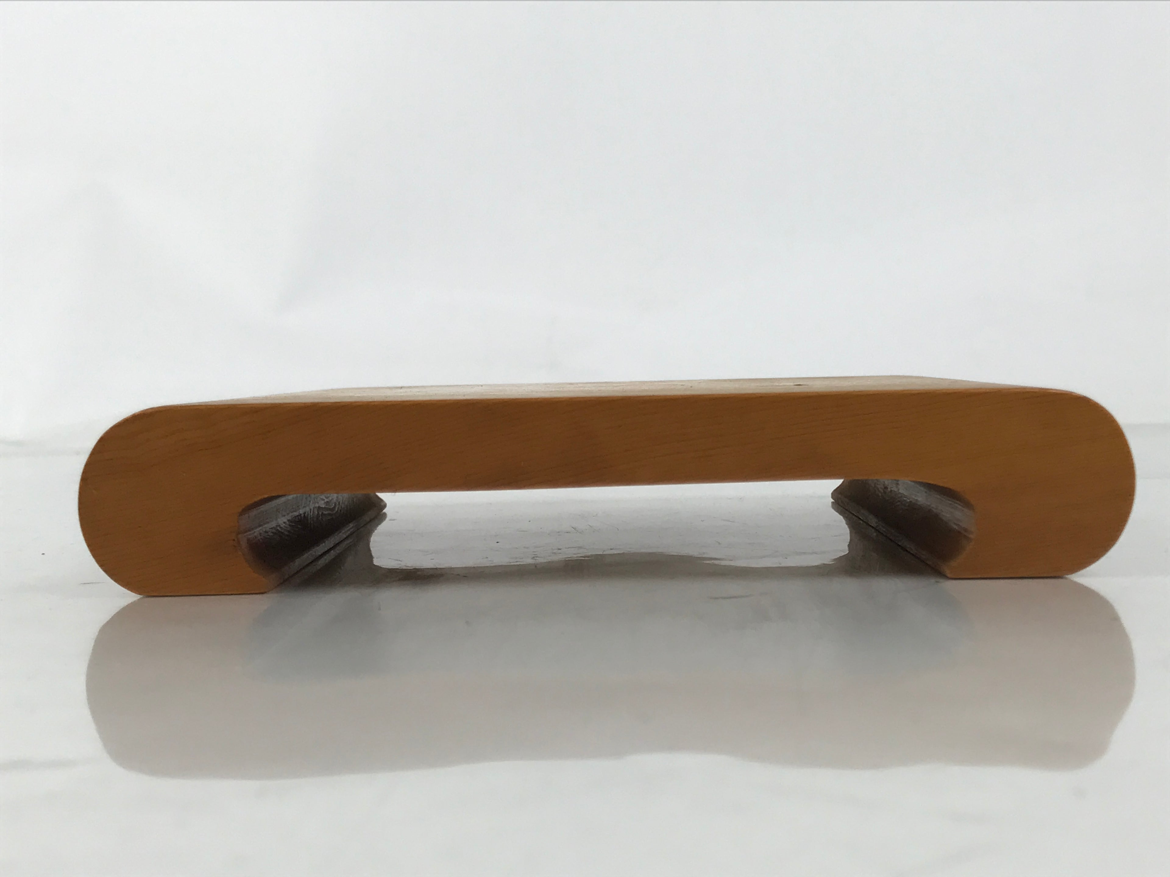 Japanese Wooden Flower Vase Stand Vtg Classic Kadai Board Ikebana Bonsai WT565
