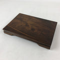 Japanese Wooden Flower Vase Stand Vtg Kadai Board Ikebana Bonsai Brown WT464