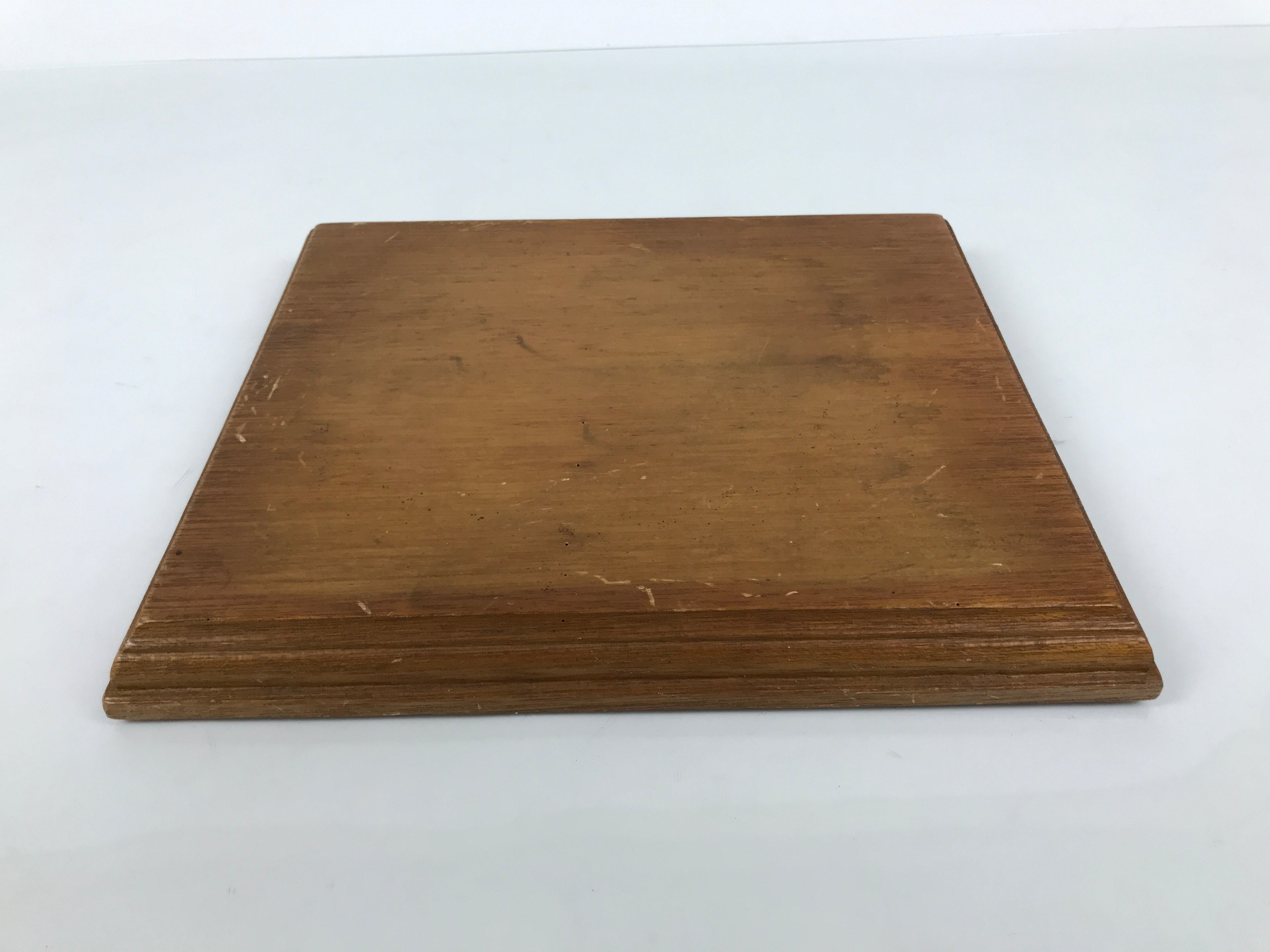 Japanese Wooden Flower Vase Stand Vtg Kadai Board Ikebana Bonsai Brown WT592