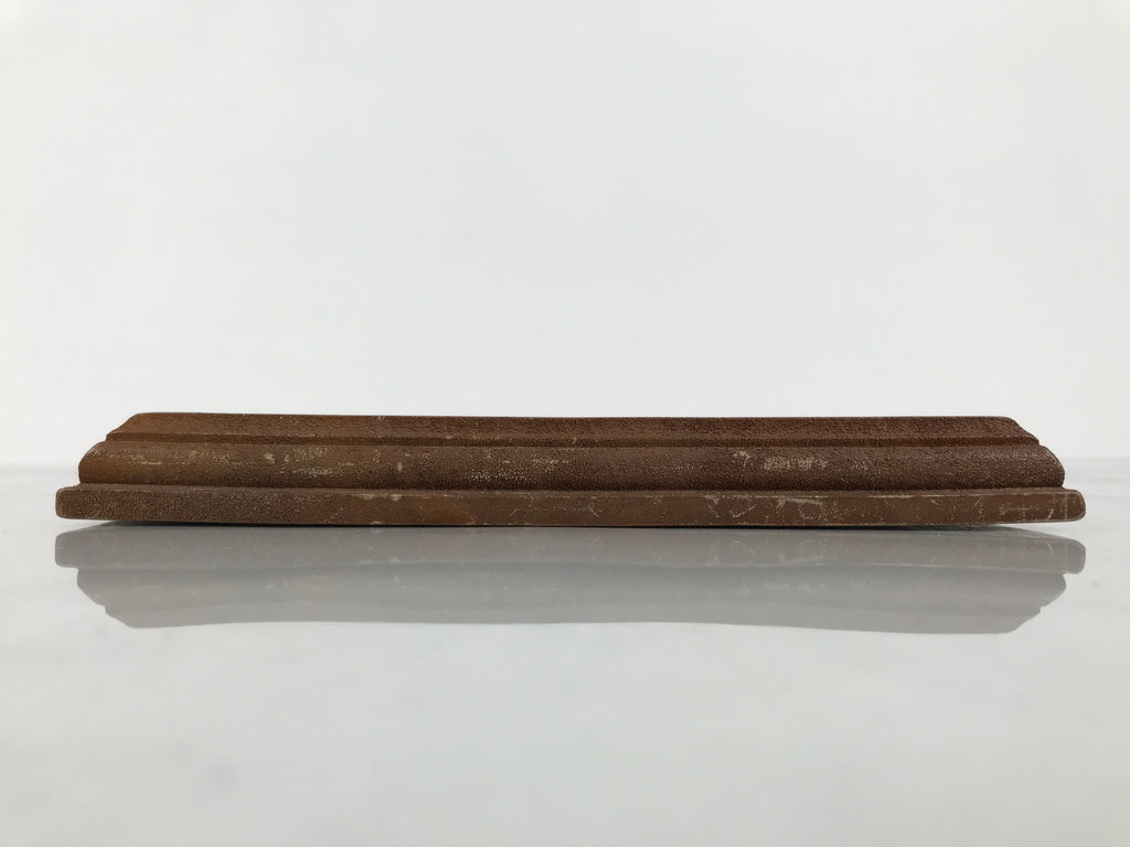Japanese Wooden Flower Vase Stand Vtg Kadai Board Ikebana Bonsai Brown WT592