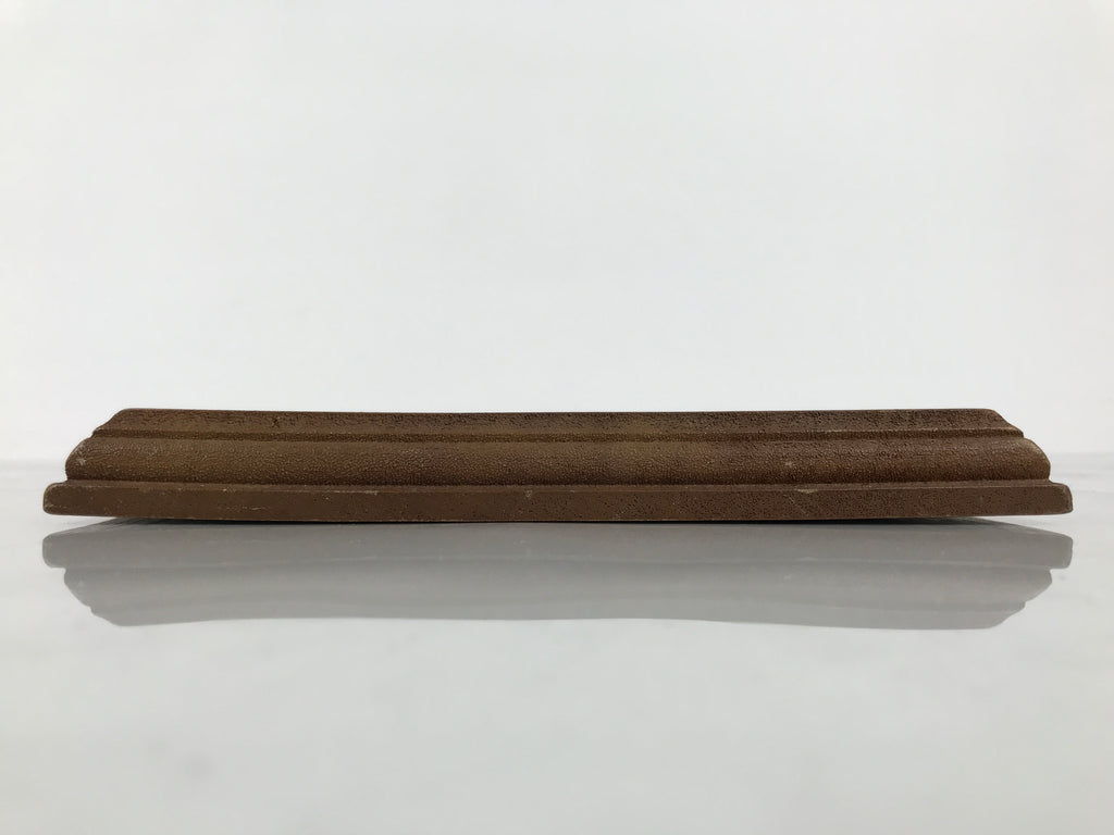 Japanese Wooden Flower Vase Stand Vtg Kadai Board Ikebana Bonsai Brown WT592