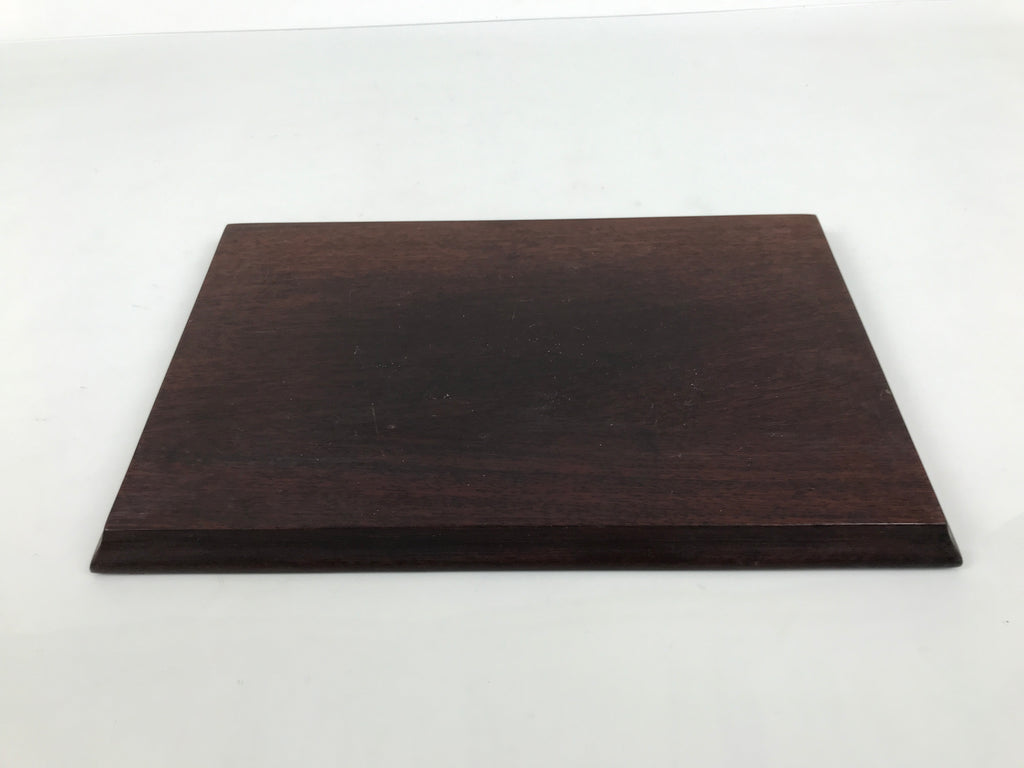 Japanese Wooden Flower Vase Stand Vtg Kadai Board Ikebana Bonsai Brown WT593