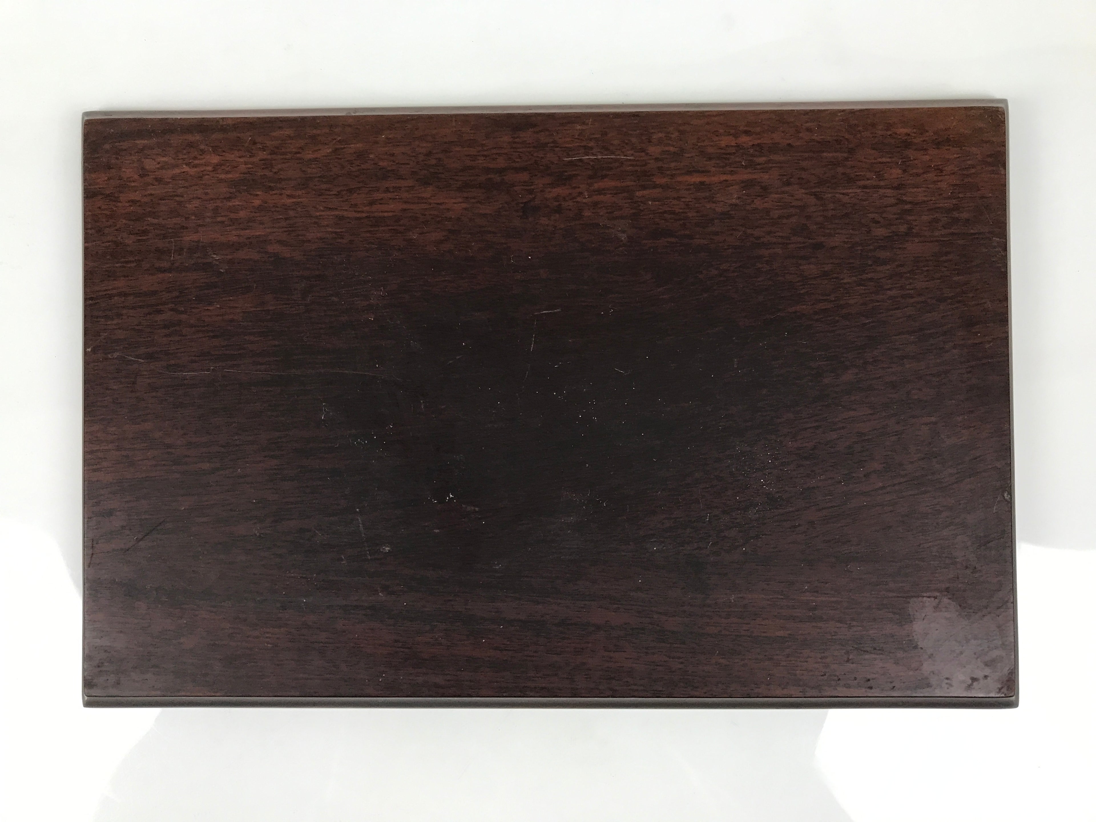 Japanese Wooden Flower Vase Stand Vtg Kadai Board Ikebana Bonsai Brown WT593