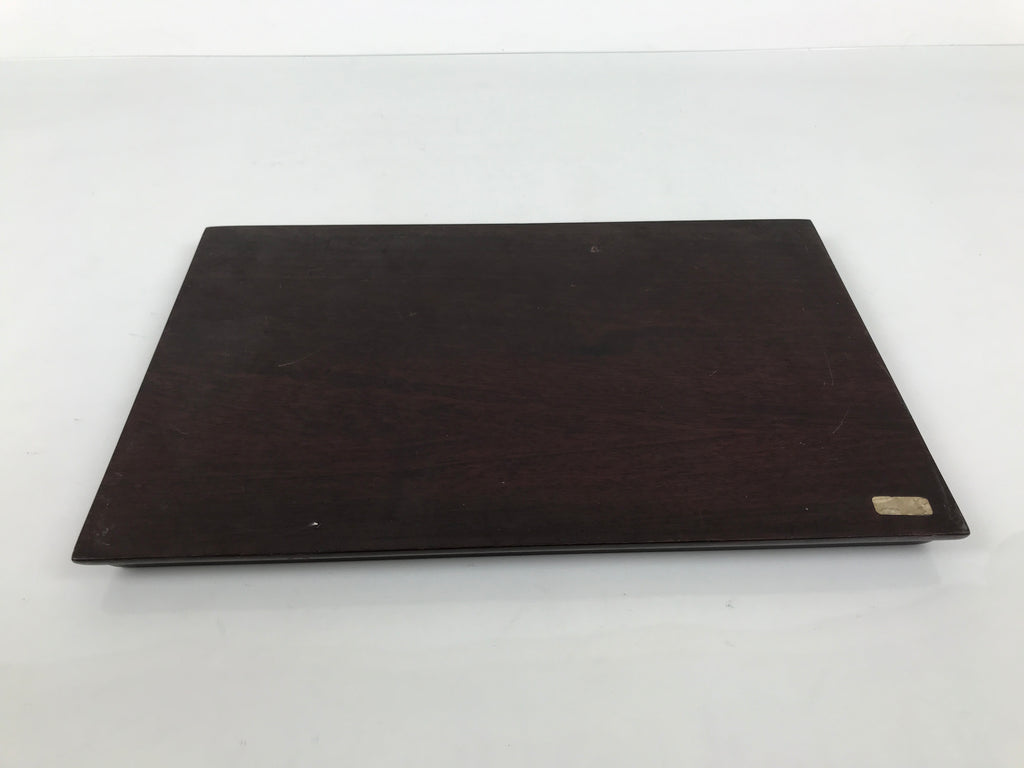 Japanese Wooden Flower Vase Stand Vtg Kadai Board Ikebana Bonsai Brown WT593