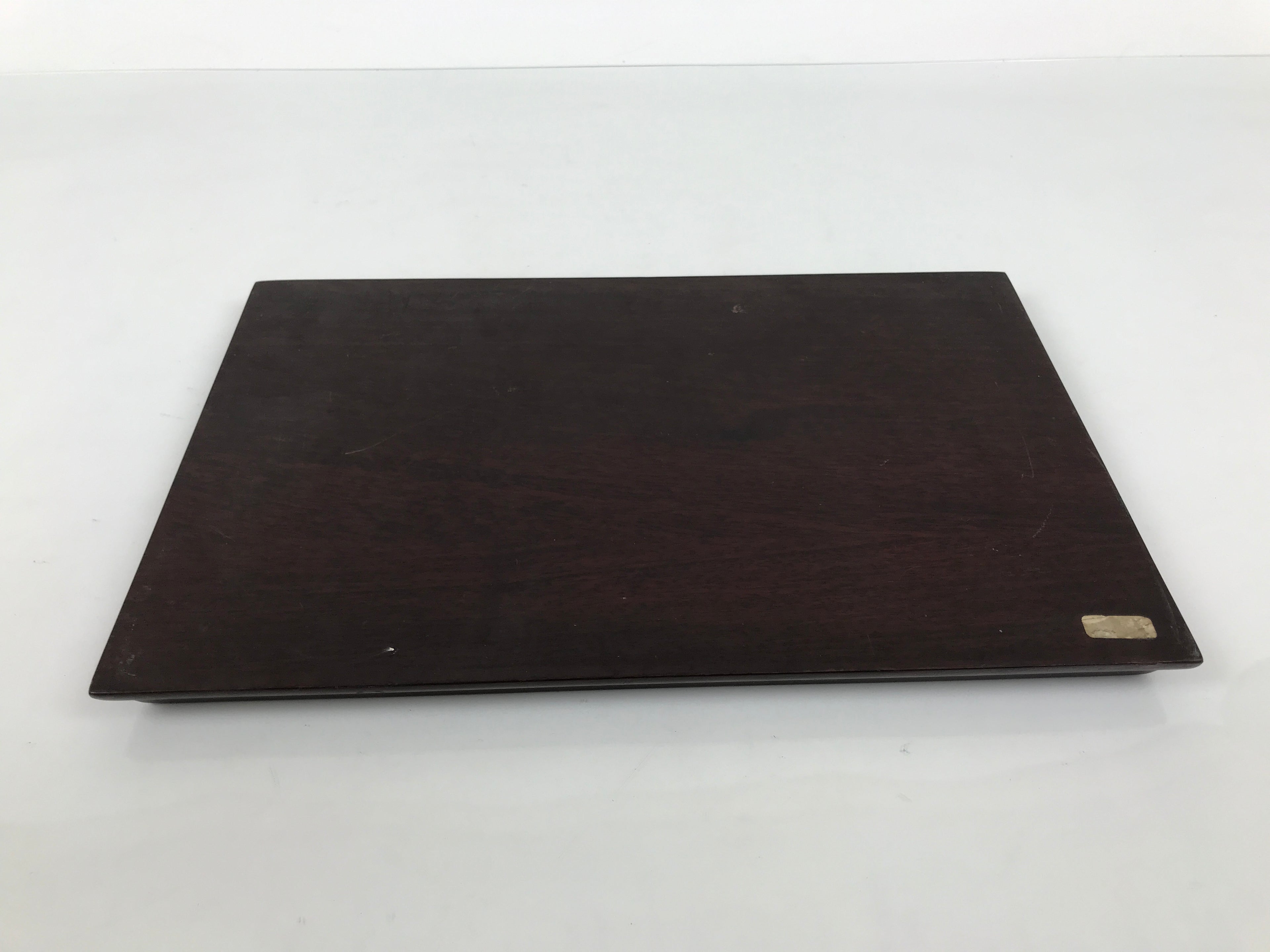 Japanese Wooden Flower Vase Stand Vtg Kadai Board Ikebana Bonsai Brown WT593