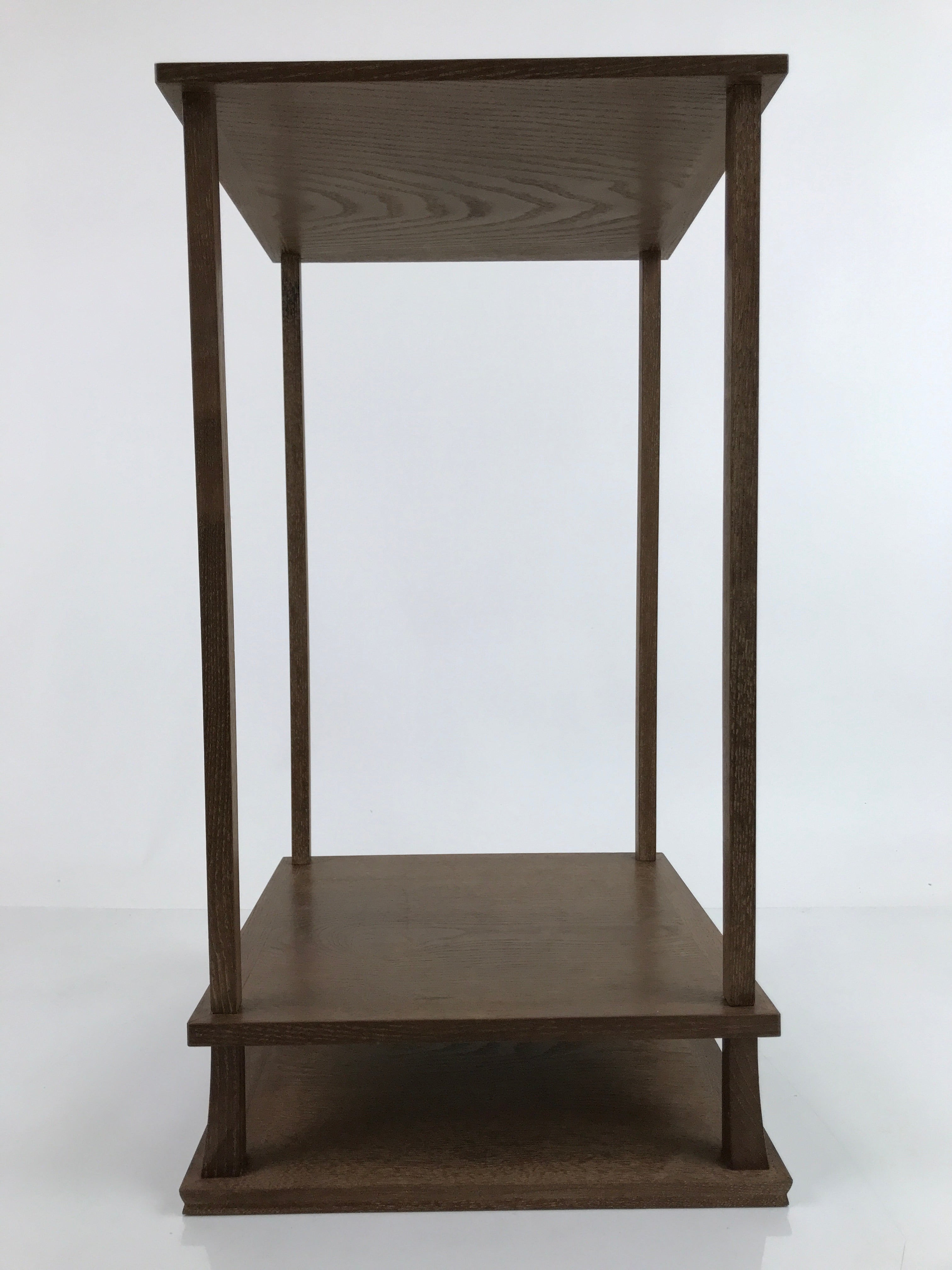 Japanese Wooden Flower Vase Stand Vtg Kadai Table Ikebana Bonsai Brown WT528