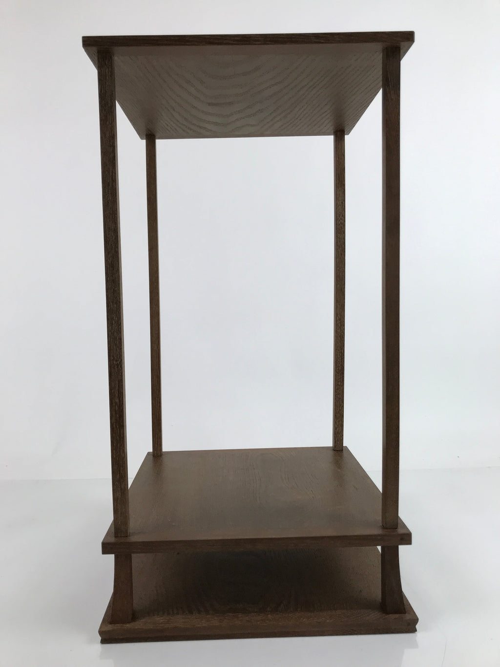 Japanese Wooden Flower Vase Stand Vtg Kadai Table Ikebana Bonsai Brown WT528