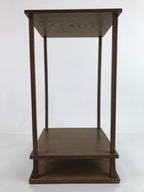 Japanese Wooden Flower Vase Stand Vtg Kadai Table Ikebana Bonsai Brown WT528