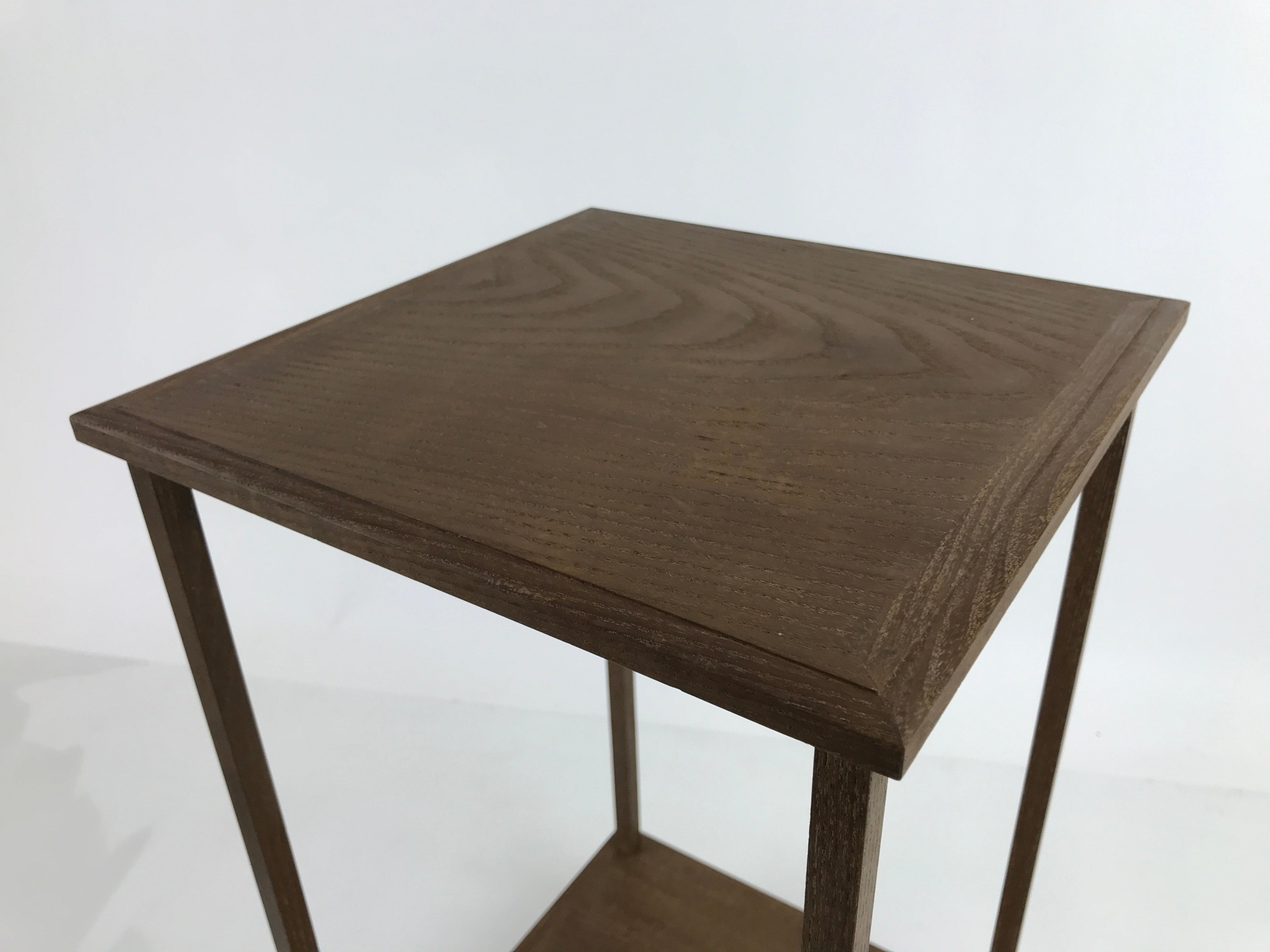 Japanese Wooden Flower Vase Stand Vtg Kadai Table Ikebana Bonsai Brown WT528
