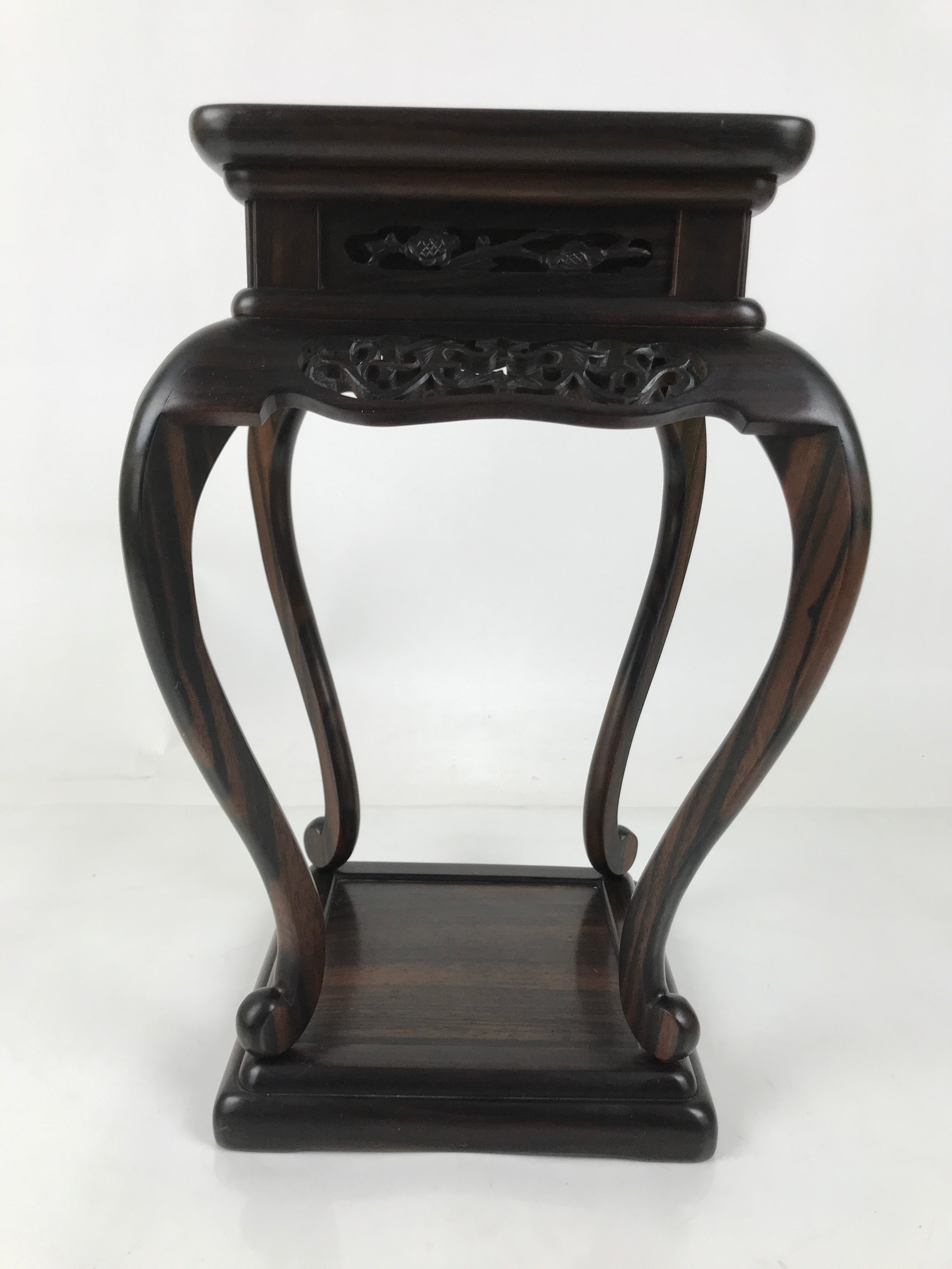 Japanese Wooden Flower Vase Stand Vtg Kadai Table Ikebana Bonsai Brown WT553