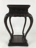 Japanese Wooden Flower Vase Stand Vtg Kadai Table Ikebana Bonsai Brown WT553