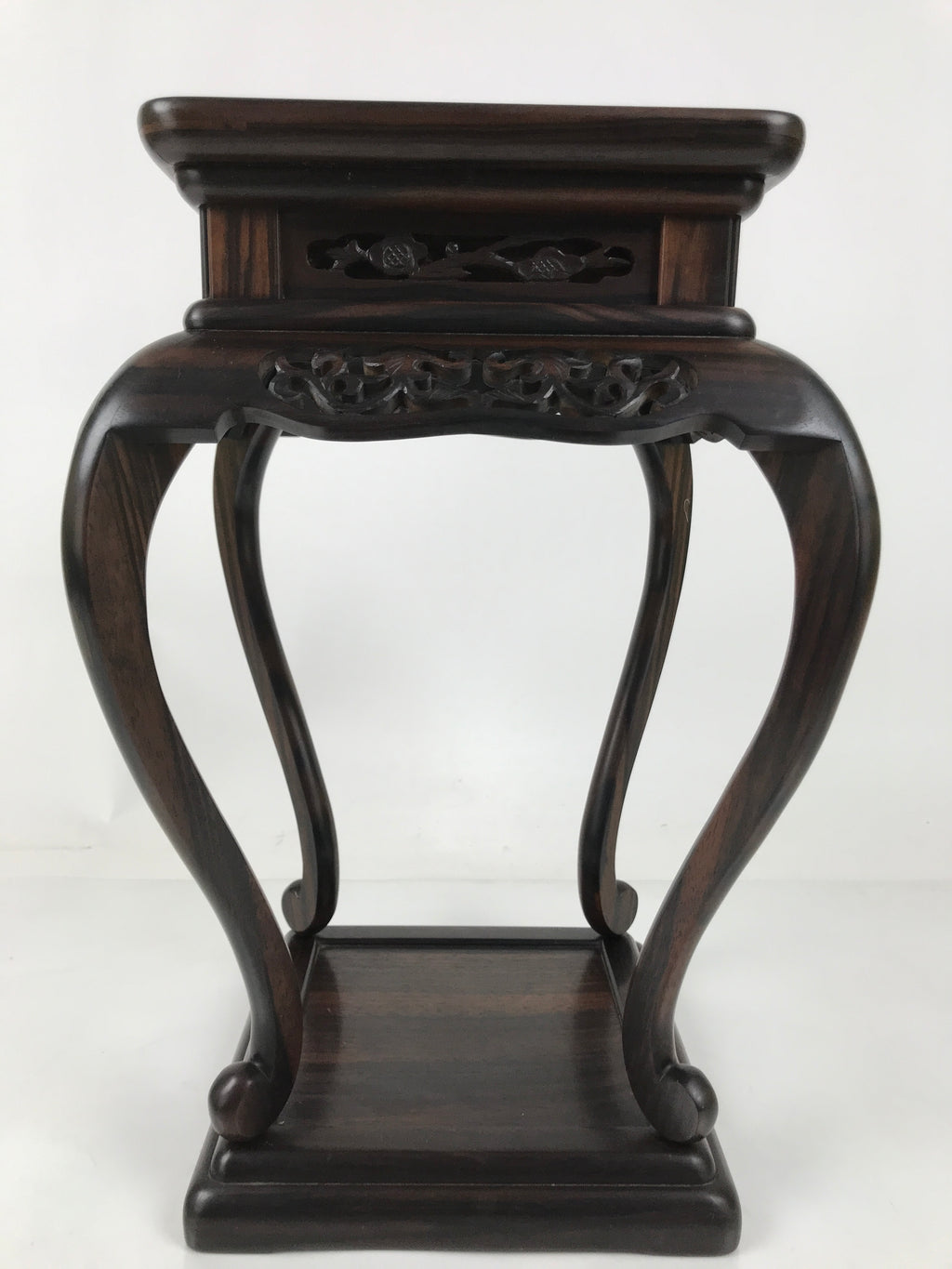 Japanese Wooden Flower Vase Stand Vtg Kadai Table Ikebana Bonsai Brown WT553