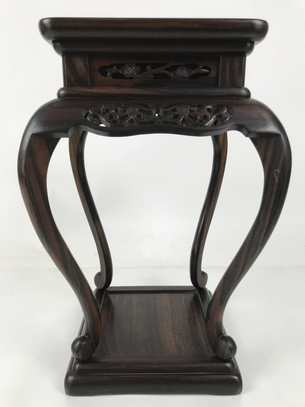 Japanese Wooden Flower Vase Stand Vtg Kadai Table Ikebana Bonsai Brown WT553