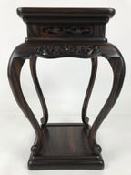 Japanese Wooden Flower Vase Stand Vtg Kadai Table Ikebana Bonsai Brown WT553