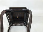 Japanese Wooden Flower Vase Stand Vtg Kadai Table Ikebana Bonsai Brown WT553