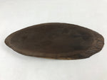 Japanese Wooden Flower Vase Stand Vtg Oval Kadai Board Ikebana Bonsai WT468