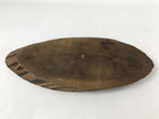 Japanese Wooden Flower Vase Stand Vtg Oval Kadai Board Ikebana Bonsai WT468