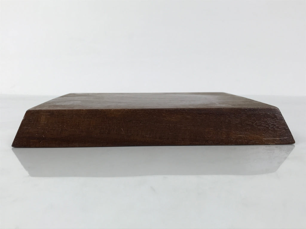 Japanese Wooden Flower Vase Stand Vtg Simple Kadai Board Ikebana Bonsai WT574
