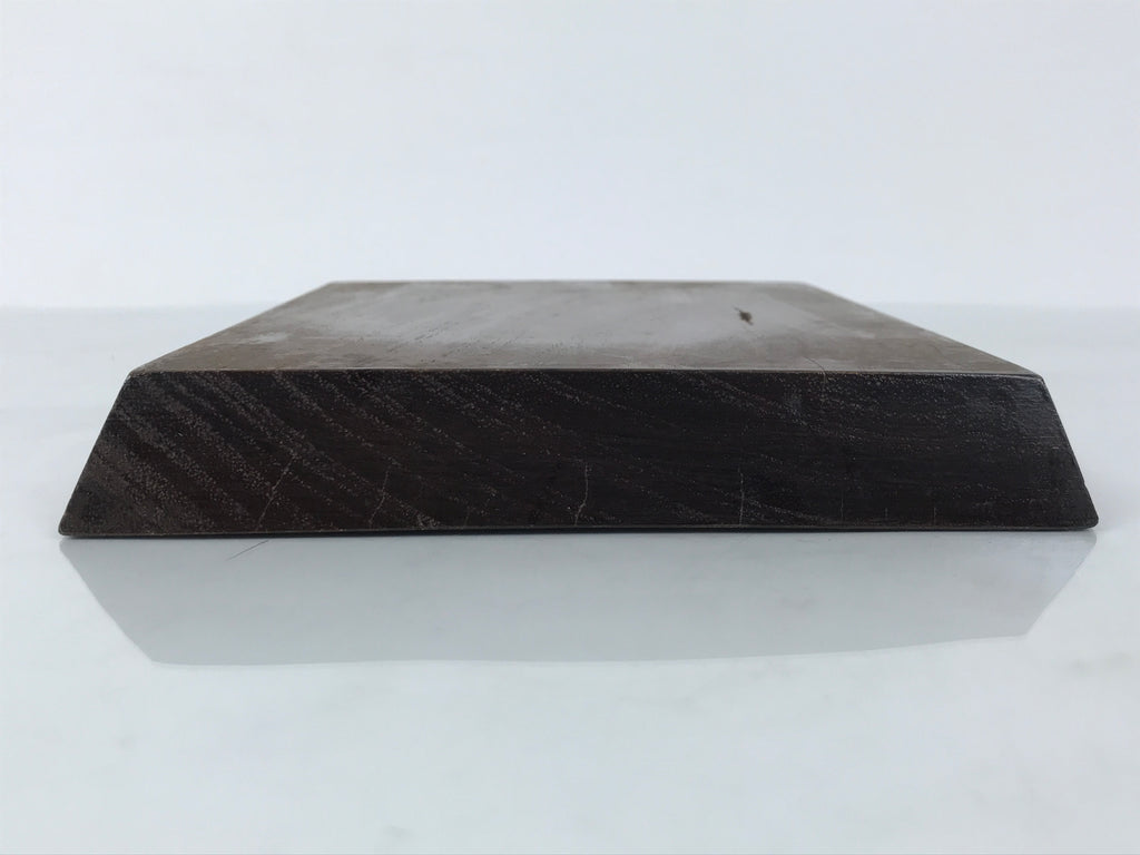 Japanese Wooden Flower Vase Stand Vtg Simple Kadai Board Ikebana Bonsai WT574