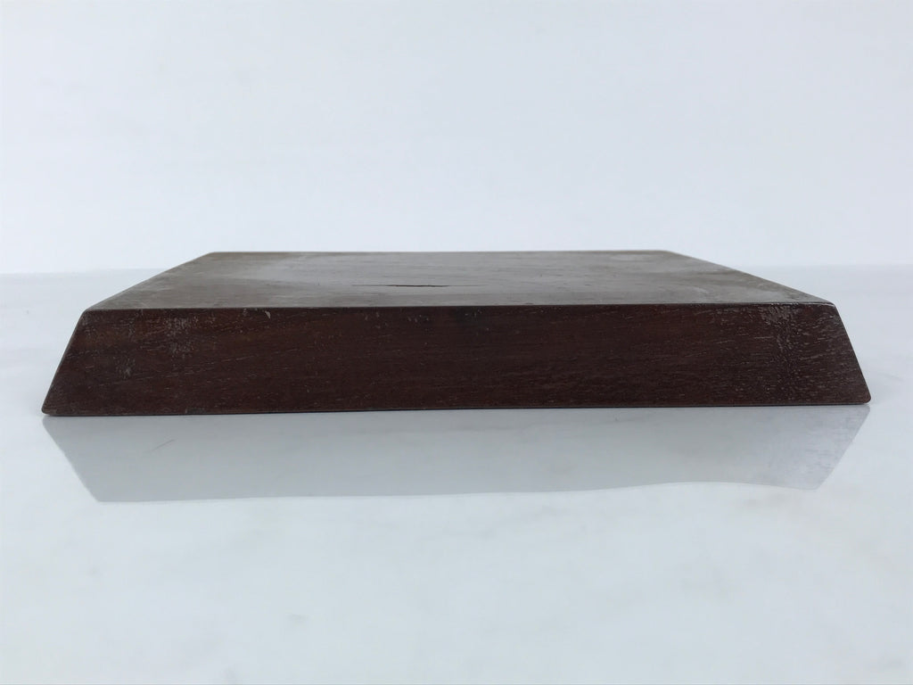 Japanese Wooden Flower Vase Stand Vtg Simple Kadai Board Ikebana Bonsai WT574