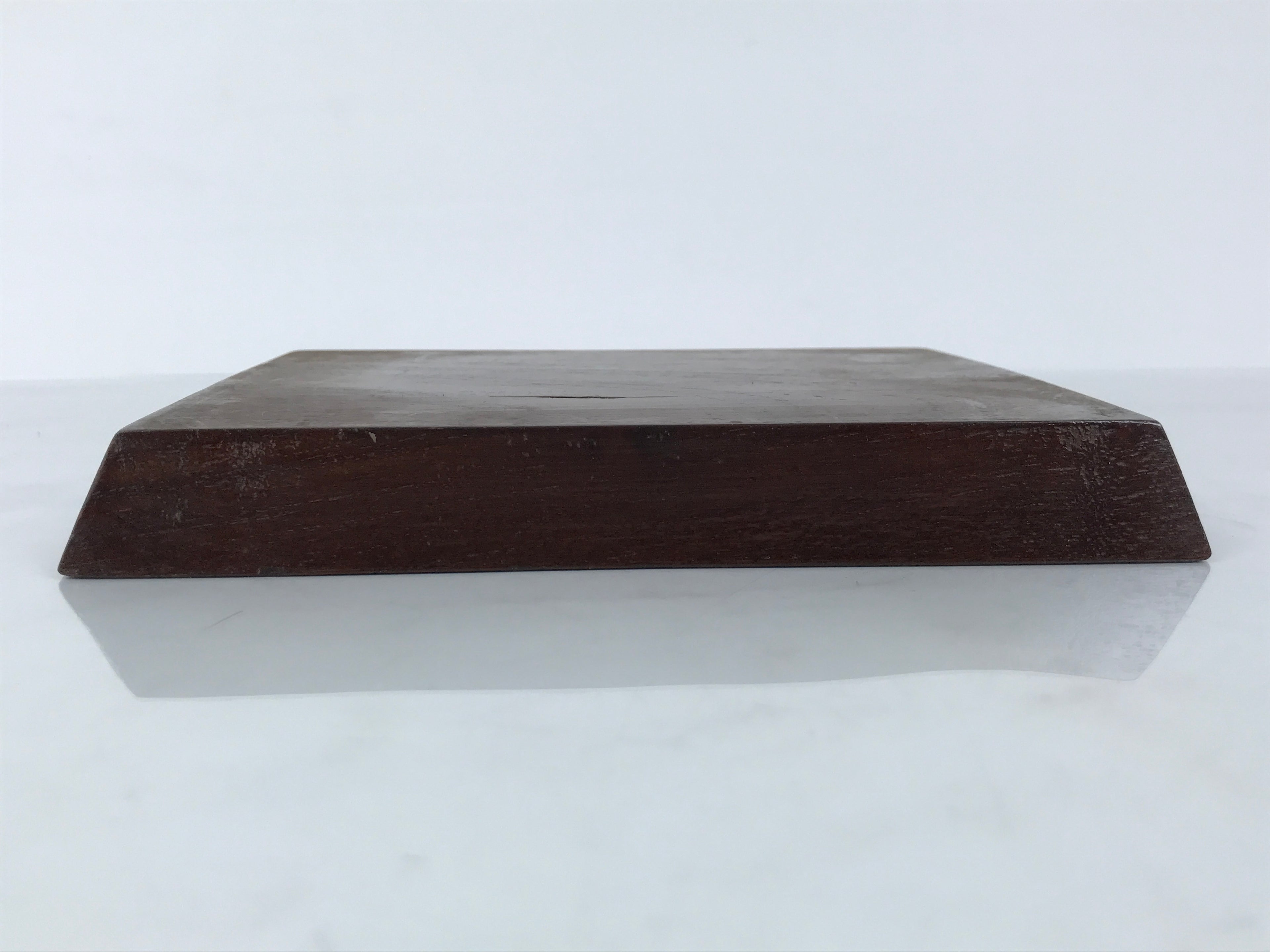 Japanese Wooden Flower Vase Stand Vtg Simple Kadai Board Ikebana Bonsai WT574