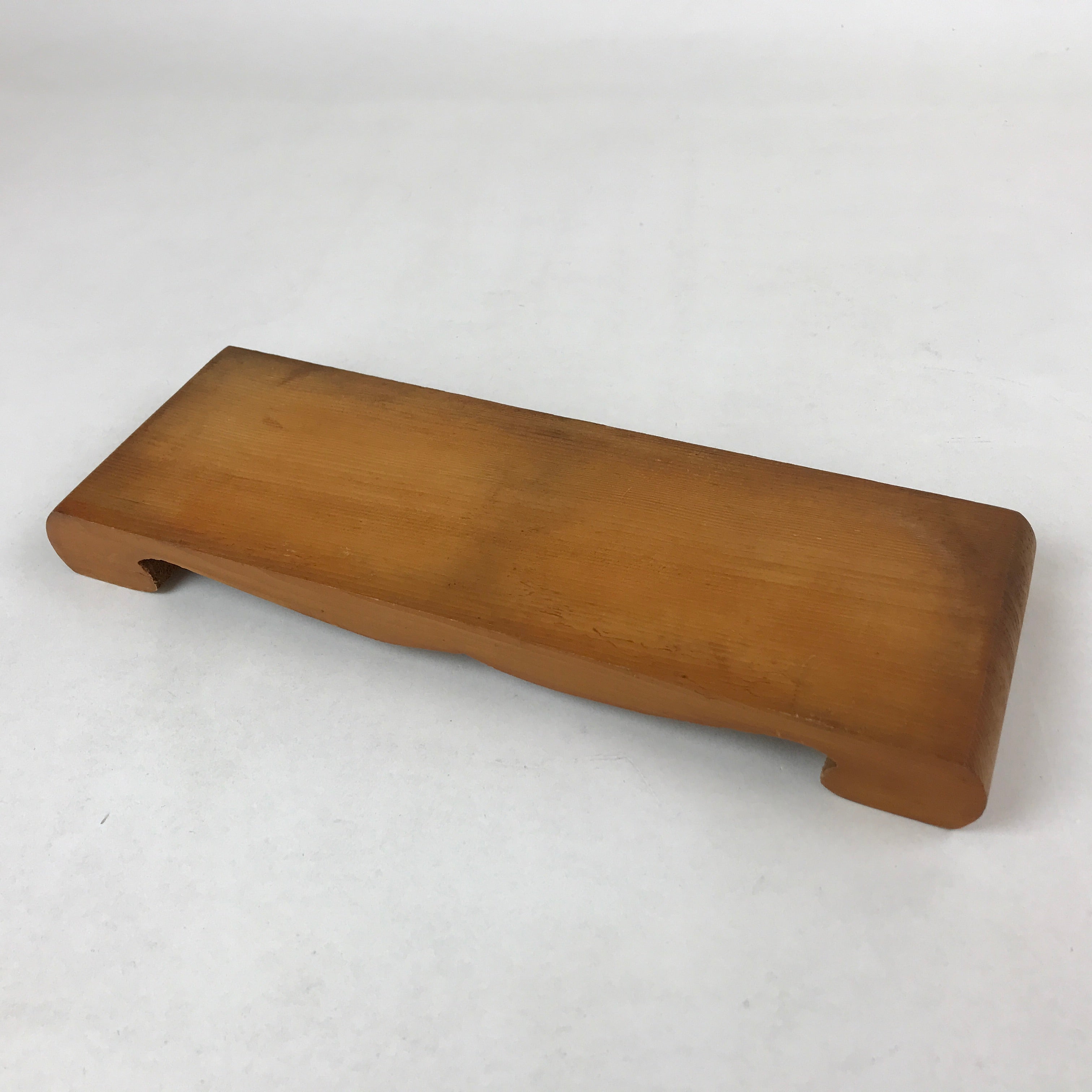 Japanese Wooden Flower Vase Stand Vtg Small Kadai Board Ikebana Bonsai WT498