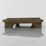 Japanese Wooden Flower Vase Stand Vtg Small Kadai Board Ikebana Bonsai WT572