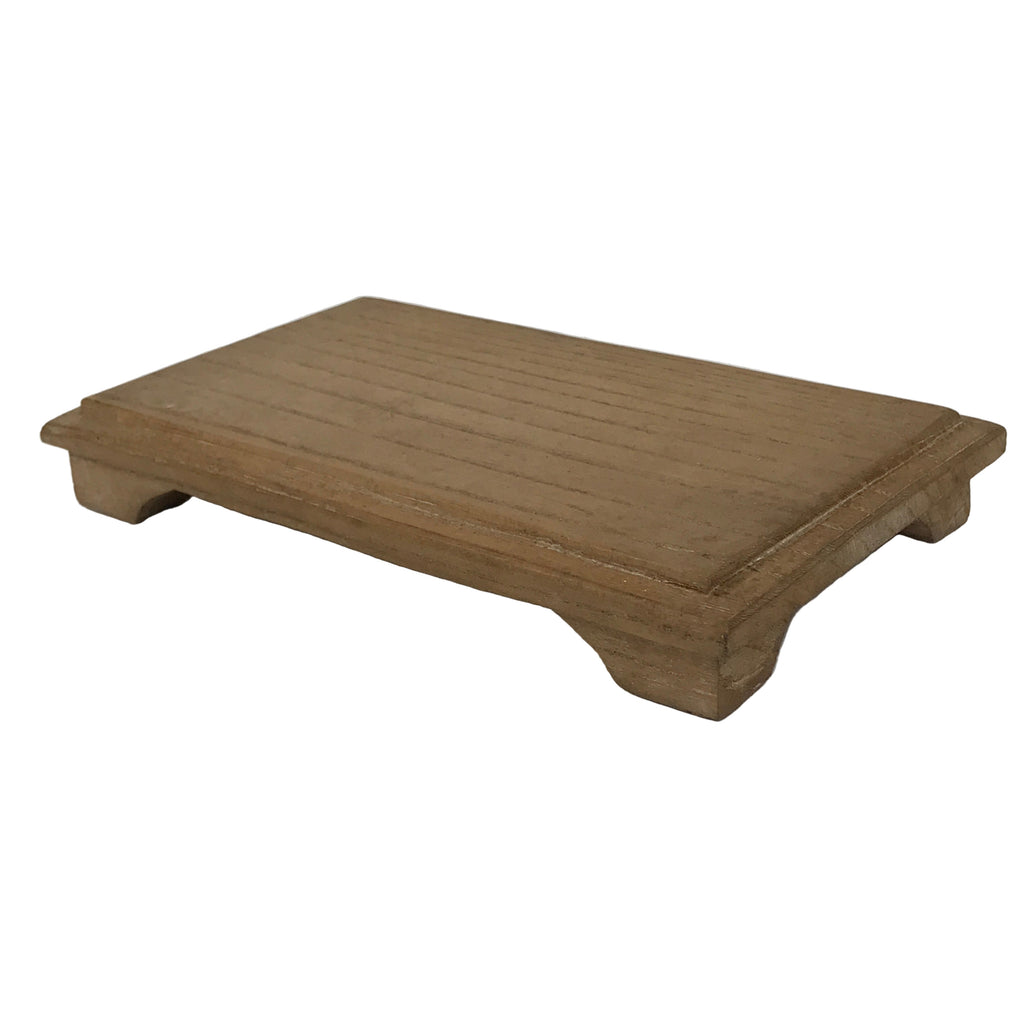 Japanese Wooden Flower Vase Stand Vtg Small Kadai Board Ikebana Bonsai WT572