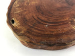 Japanese Wooden Flower Vase Stand Vtg Unique Kadai Board Ikebana Bonsai WT451