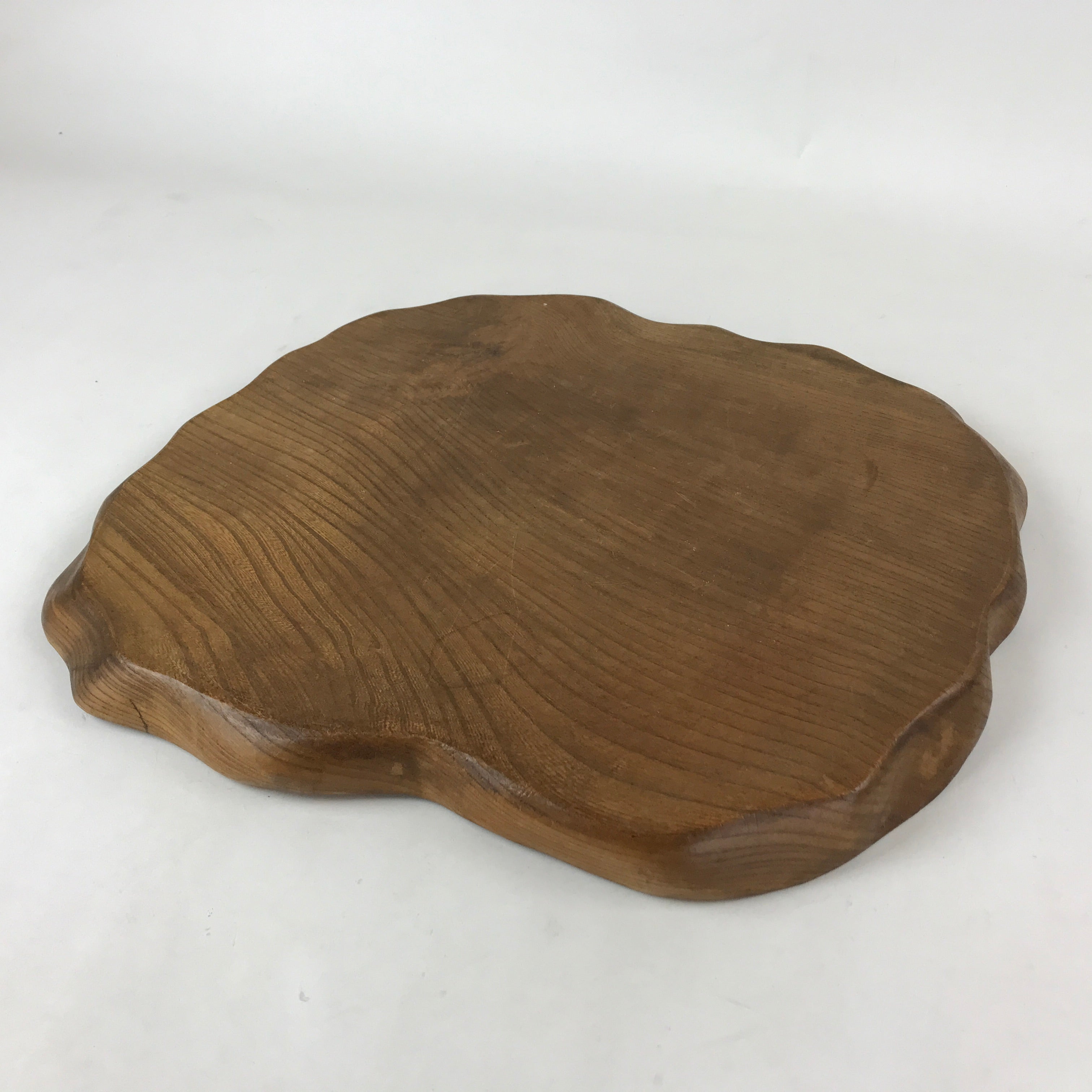 Japanese Wooden Flower Vase Stand Vtg Unique Kadai Board Ikebana Bonsai WT481