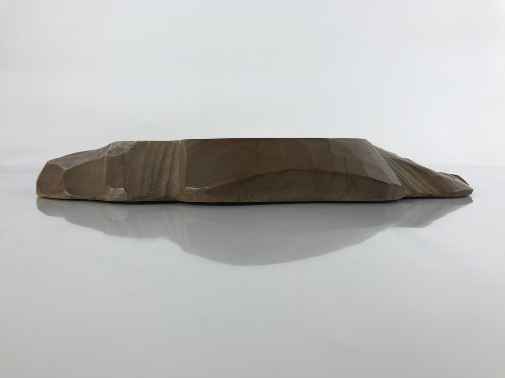 Japanese Wooden Flower Vase Stand Vtg Unique Kadai Board Ikebana Bonsai WT505