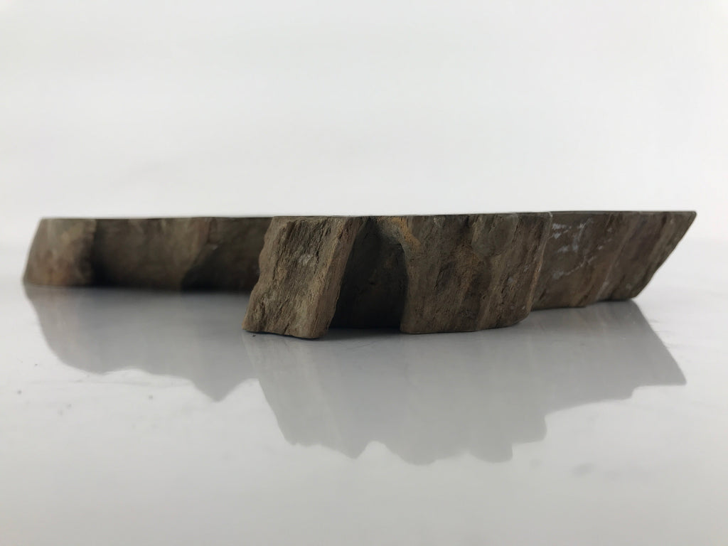 Japanese Wooden Flower Vase Stand Vtg Unique Kadai Board Ikebana Bonsai WT506