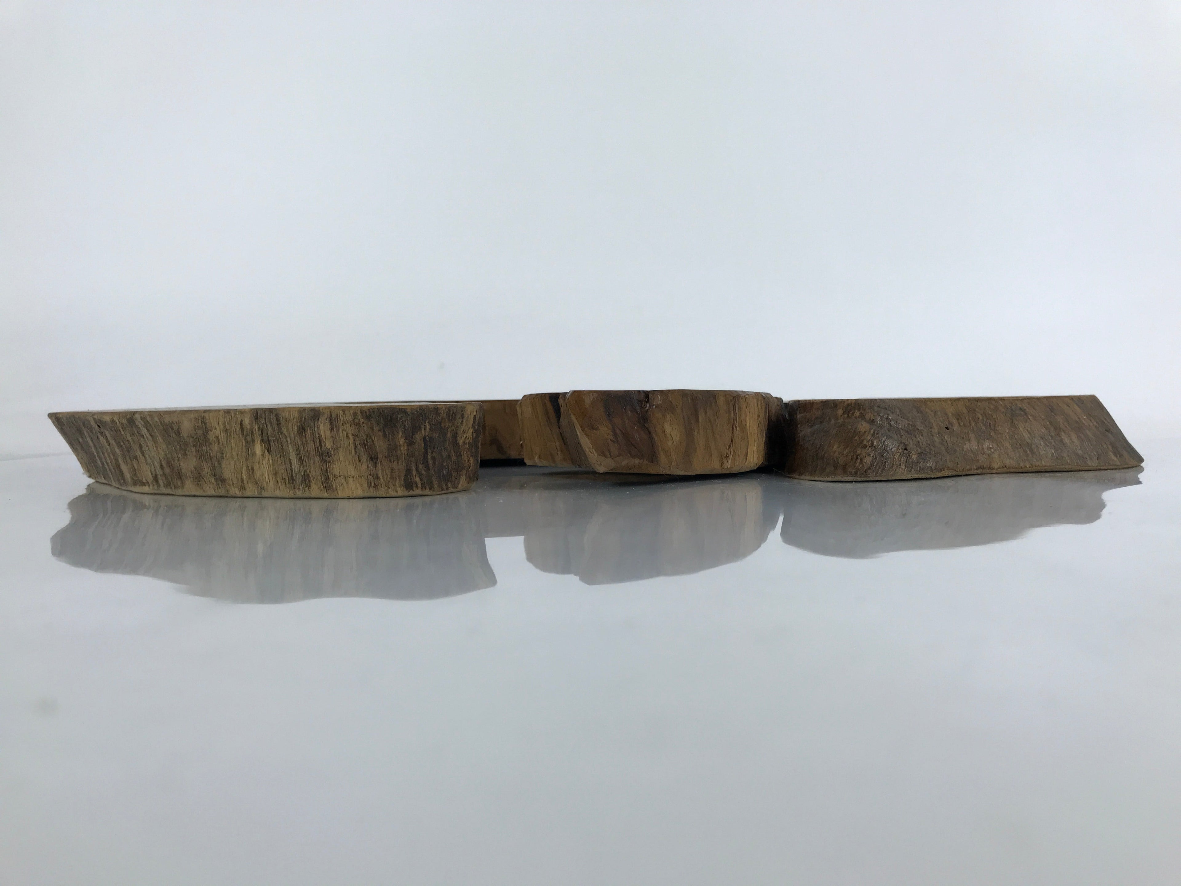 Japanese Wooden Flower Vase Stand Vtg Unique Kadai Board Ikebana Bonsai WT523